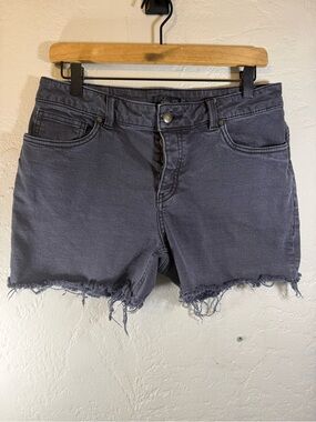 Prana Women's Frayed Hem Jean Shorts - Charcoal